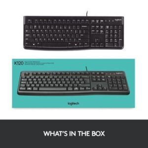 Logitech K120 Wired Keyboard, USB Black