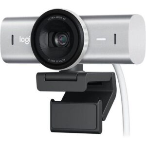 Logitec MX Brio Ultra HD 4K Collaboration And Streaming Webcam, 1080p At 60 FPS, Dual Noise Reducing Mics, Show Mode, USB-C, Webcam Cover, Works With Microsoft Teams, Zoom, Google Meet